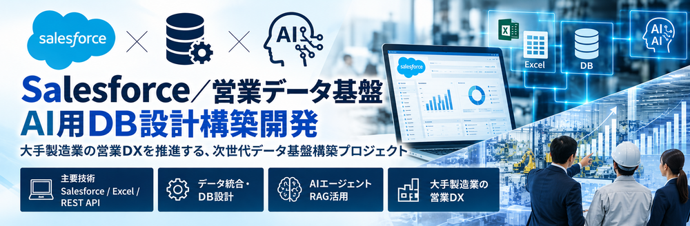 Salesforce/営業データ基盤・AI用DB設計構築開発