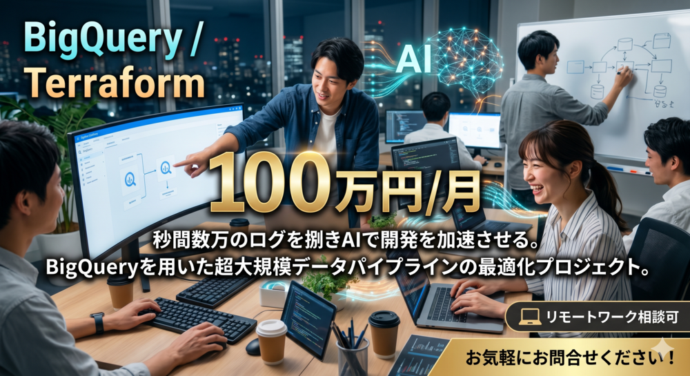 【BigQuery/Terraform】セキュア構築×開発プロセスAI化推進案件