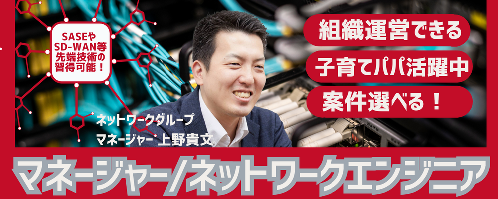 マネージャー/ネットワークエンジニア（SD-WAN・SASEなど）