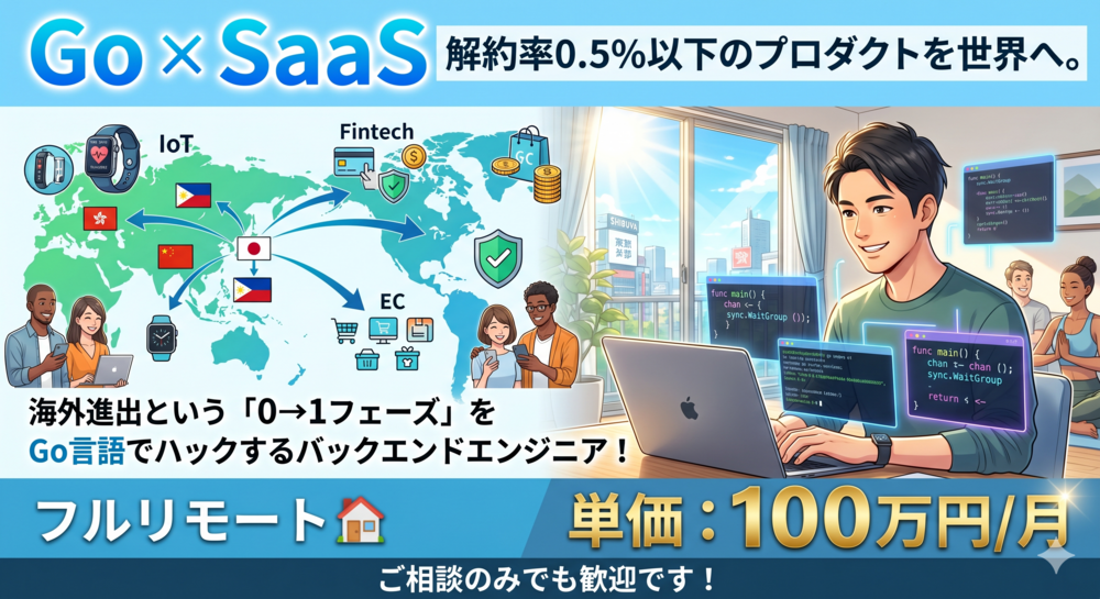 【Go✖️ウェルネス】海外進出プロジェクト。技術的負債ゼロから挑む次世代基盤開発