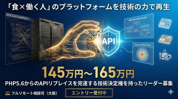 PHP|『食×法人』ポータルサイトをモダンに再構築するリードエンジニア募集